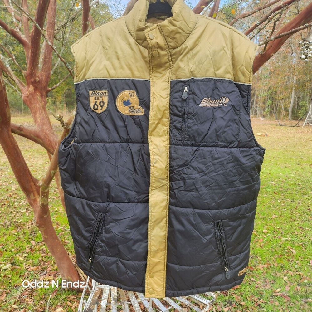 Bison Transport Tatonka Mondetta 50 Years Nylon Vest Men's Size XXXLg Black & Ta